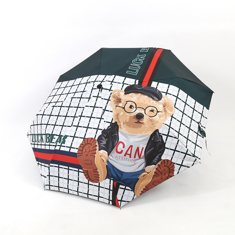 Damen Eleganter Regenschirm mit ausgefallenem Mustermix Brehn