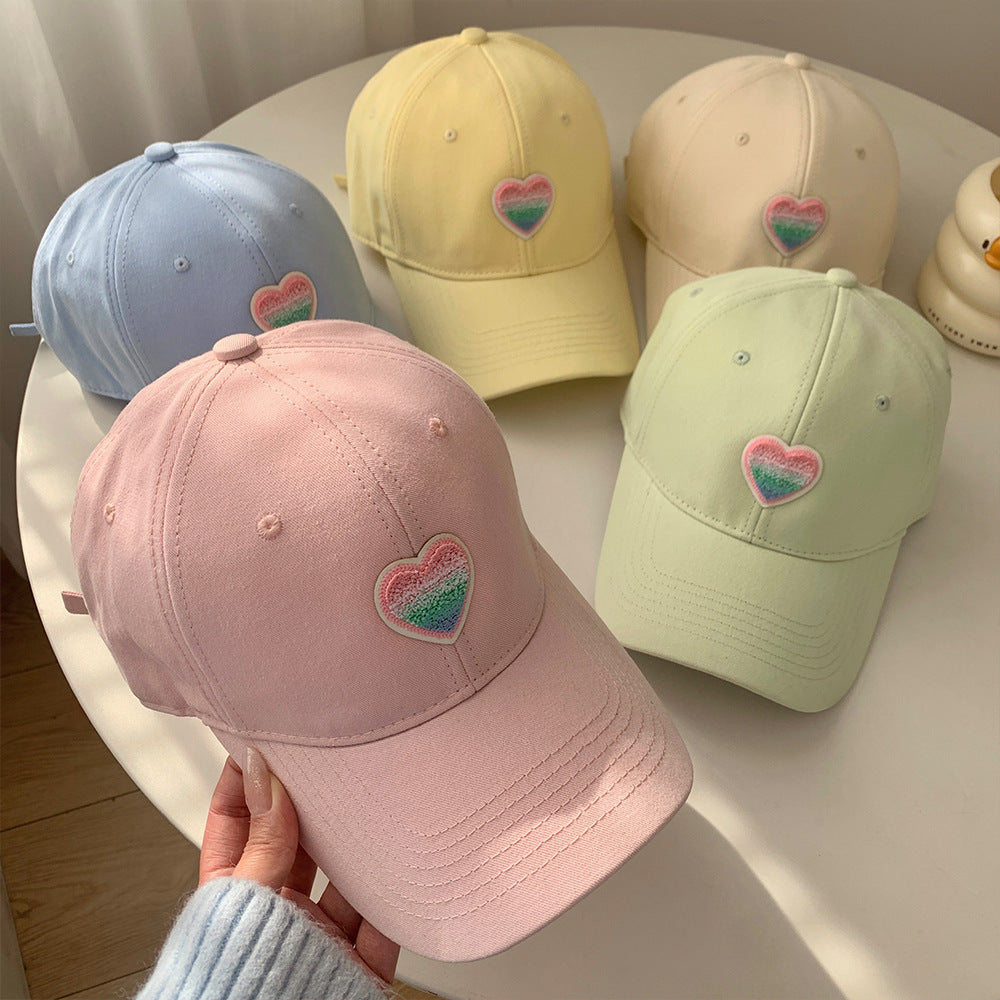 Damen Casual Herz Bestickte Baseballmütze Brehn