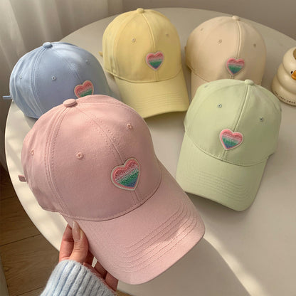 Damen Casual Herz Bestickte Baseballmütze Brehn