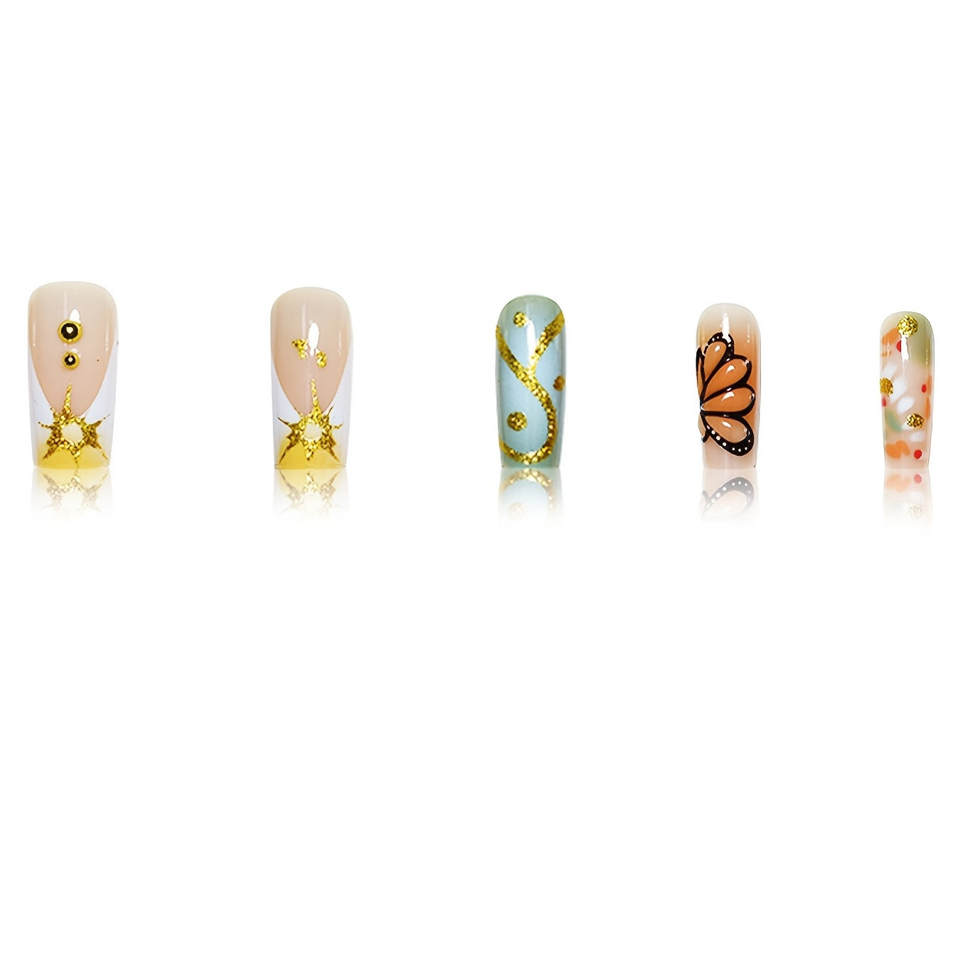 Kreatives Schmetterlingsdesign Nagelkunst Brehn