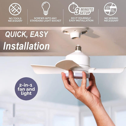 Einstellbare LED-Fanleuchte mit Fernbedienung. | Brehn