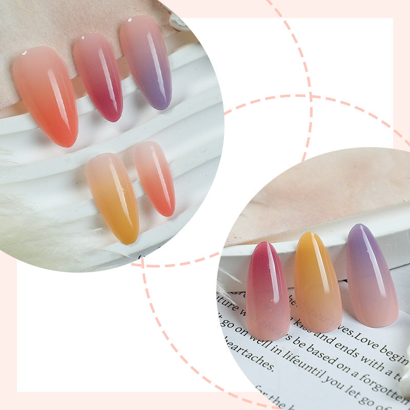 Ombre Nagelkunst Set mit Elegantem Farbverlauf-Design Brehn