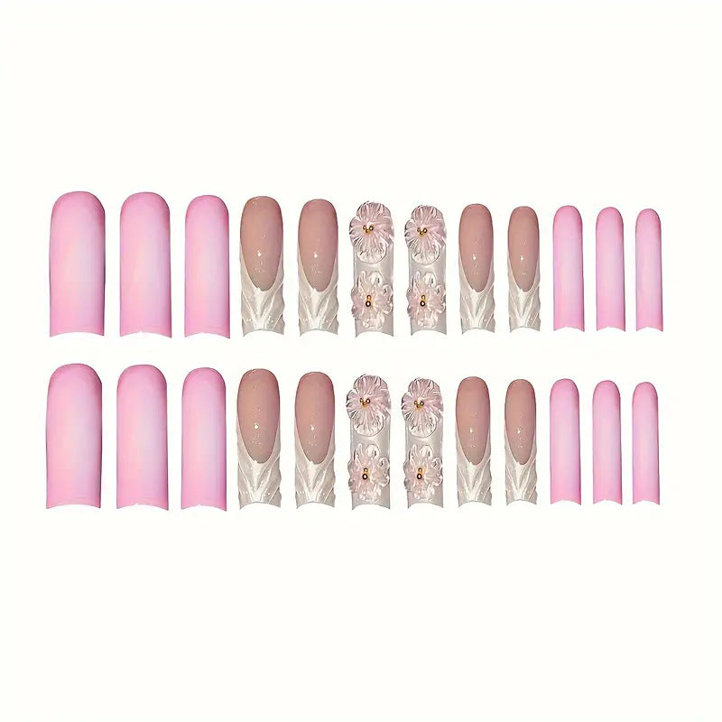3D Blumen Design Press-On Nägel Brehn