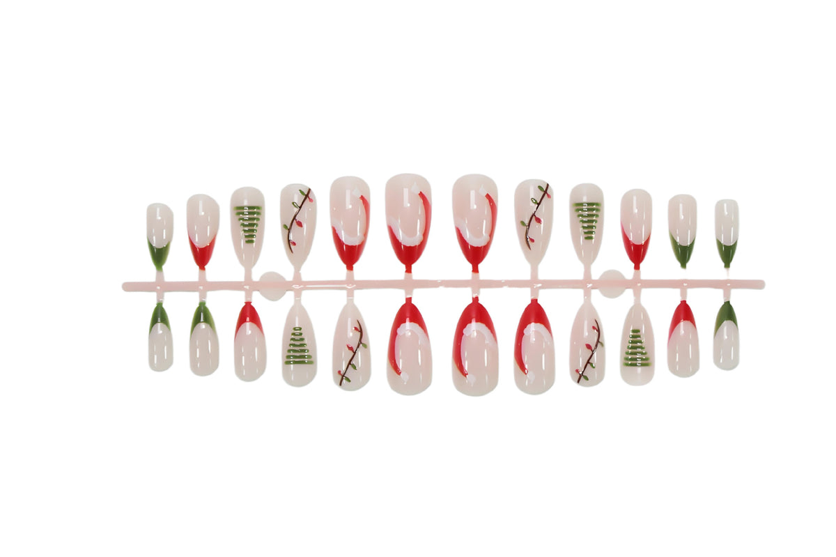 Kunstnagelset mit eleganten Weihnachtsmotiven Brehn