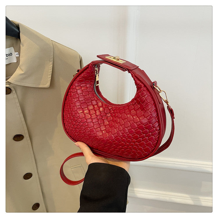 WoTextured Leder Hobo Tasche Brehn
