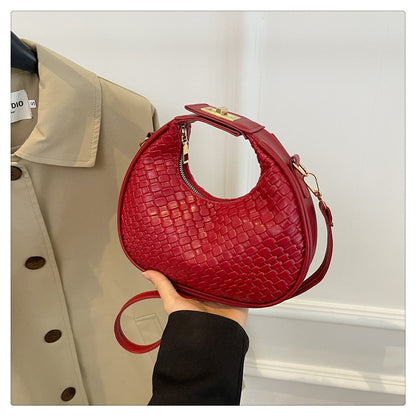 WoTextured Leder Hobo Tasche Brehn