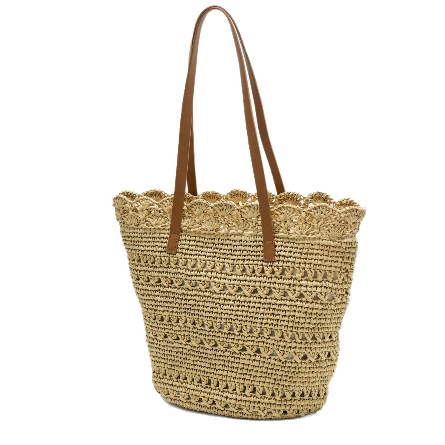 Handgewebte Tragetasche mit Floralen Details Brehn