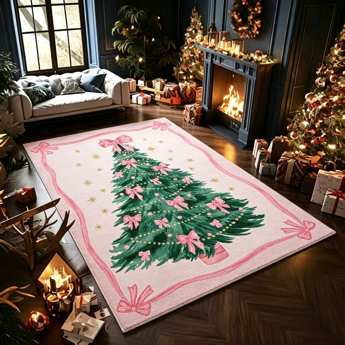 Gemütlicher winterlicher Teppich