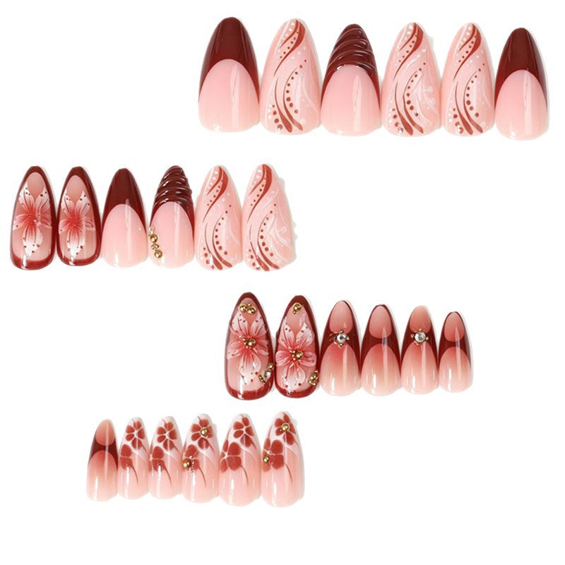 Premium Floral Design Press-On-Nagelspitzen Set Brehn
