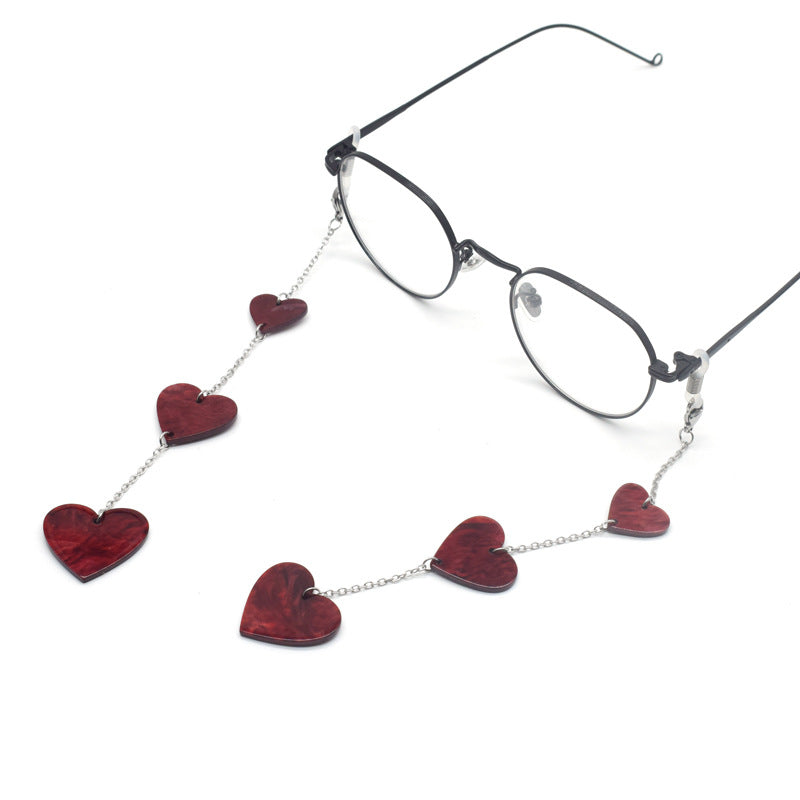 Stilvolle Herz-Themen Brillenkette Brehn