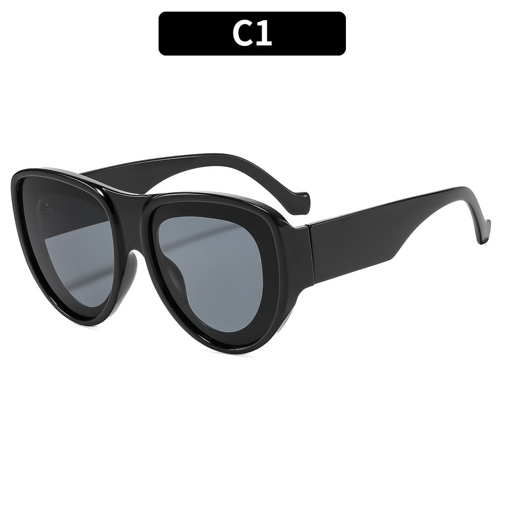Vintage-inspirierte Übergroße Katzenaugen-Sonnenbrille