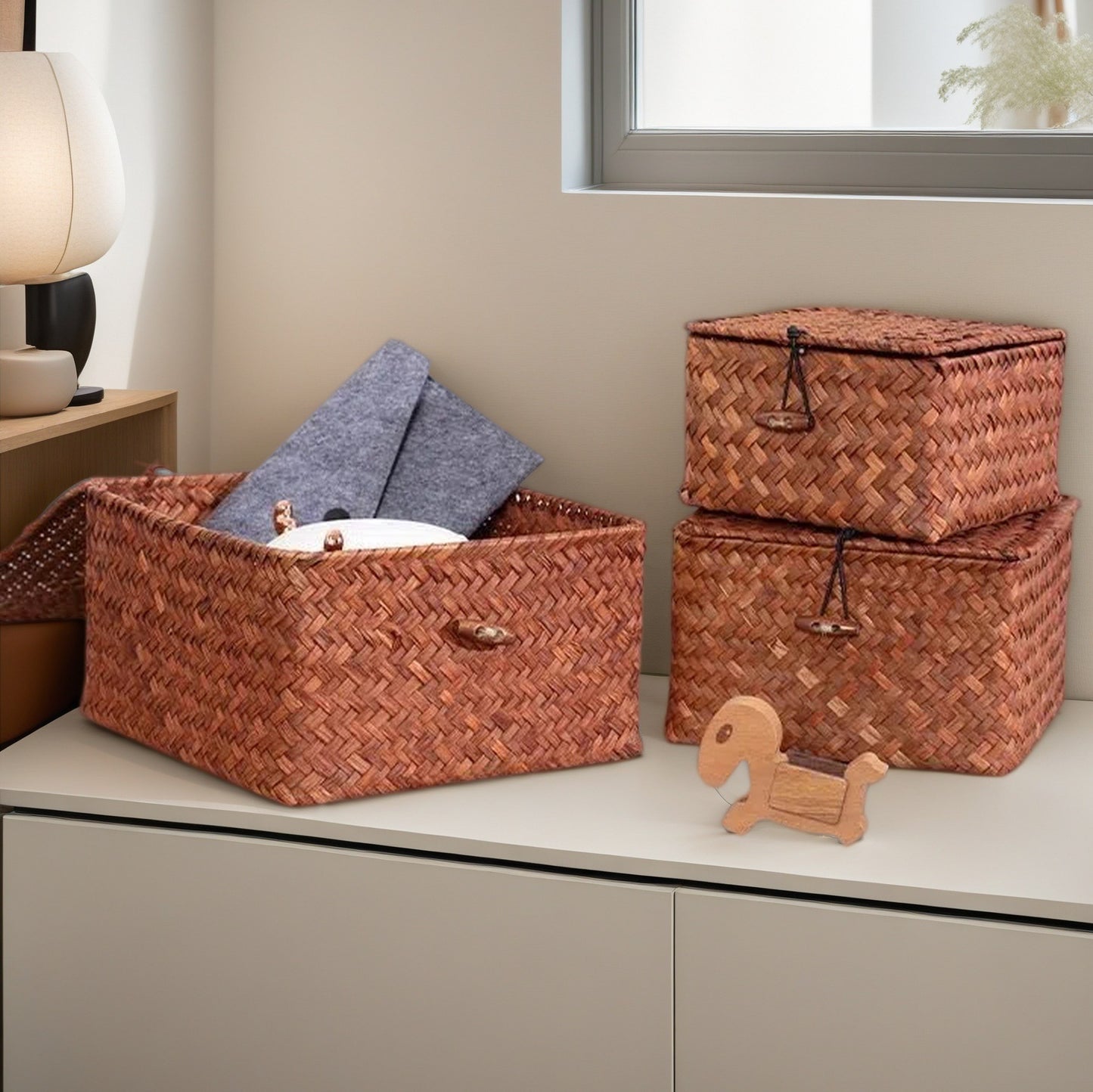Damen Aufbewahrungsbox aus Naturmaterialien Brehn