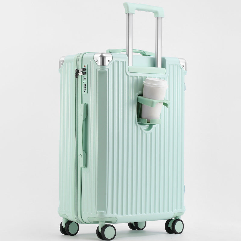 Unisex reisetauglicher Hartschalenkoffer mit integriertem Getränkehalter Brehn