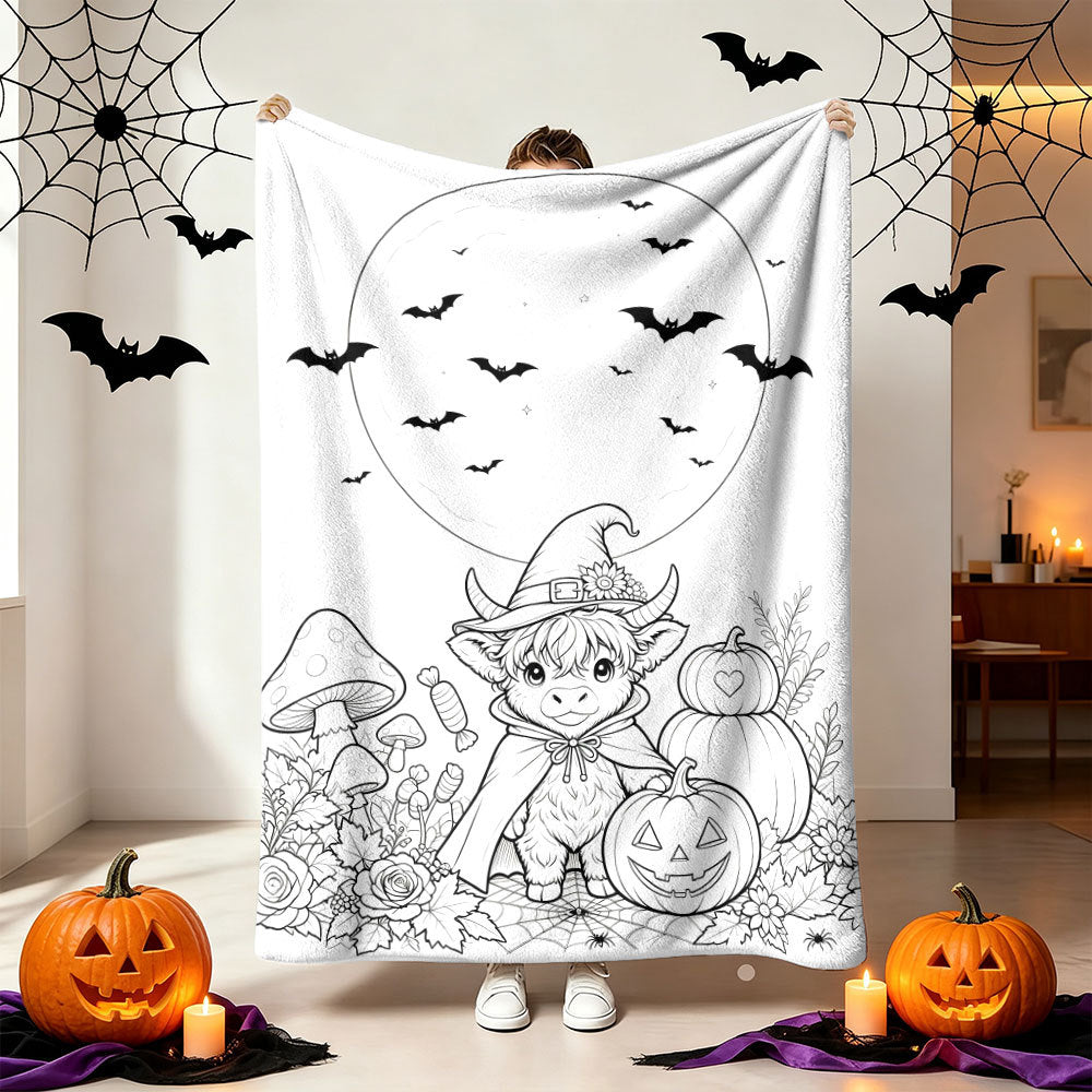 Gemütliche Halloween-Themen-Wurfdecke