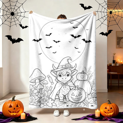 Gemütliche Halloween-Themen-Wurfdecke