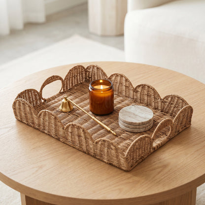 Eleganter Servierkorb im Wellenmuster Brehn