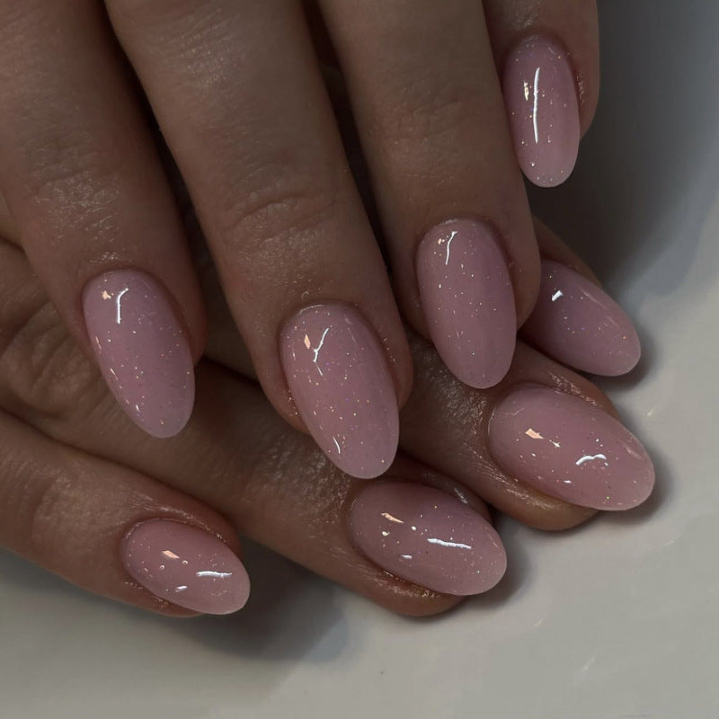 Künstliche Nagelverlängerungen mit Glitzerakzenten Brehn