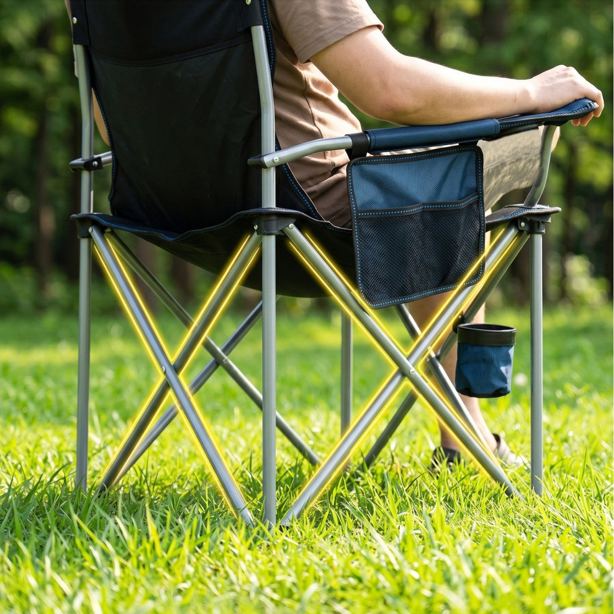Ergonomischer Outdoor-Sessel Mit Getränkehalter Brehn