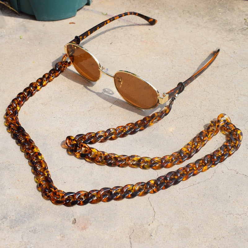 Stilvolle Schildpatt Brille Kette Brehn
