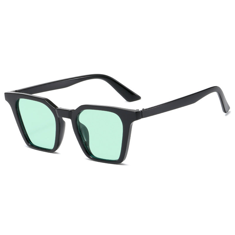 Damen quadratische Sonnenbrille mit markantem Schilddesign und UV-Schutz Brehn