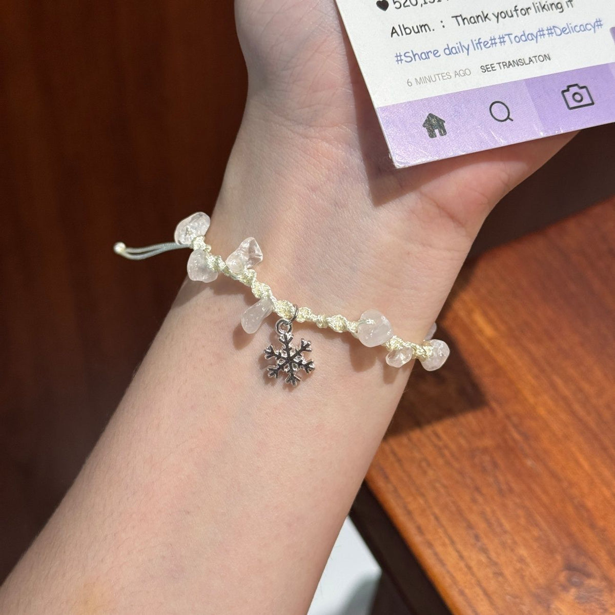 Crystal Charm Armband Brehn