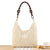 Handtasche Aus Handgeknüpftem Naturmaterial mit Stilvollen Holzgriffen Brehn