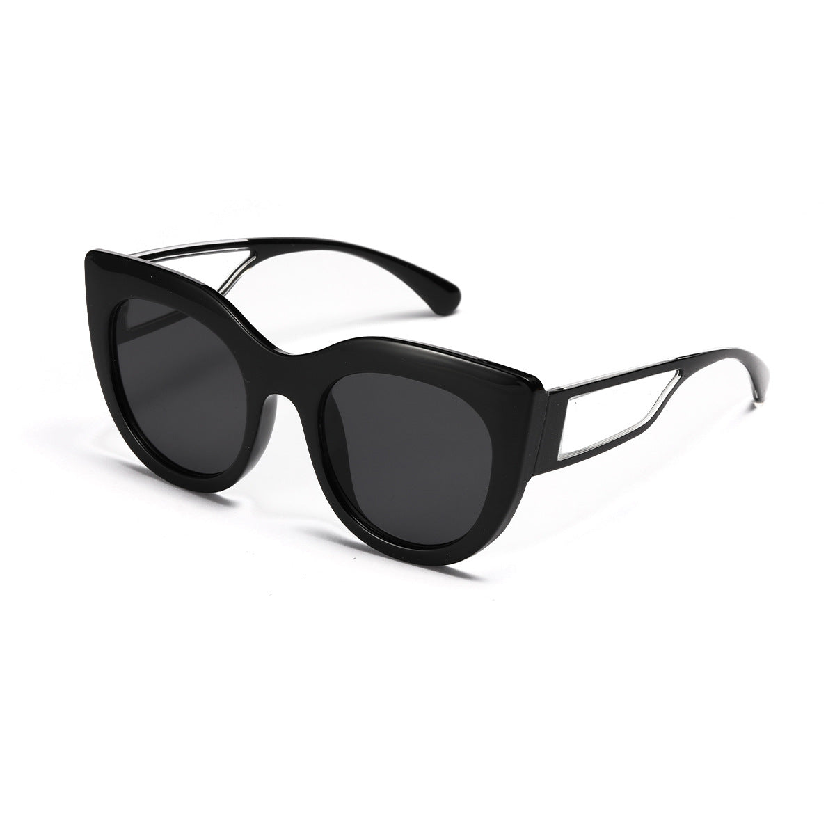 Damen modische Cat-Eye Sonnenbrille mit breiten UV-Schutz Gläsern Brehn