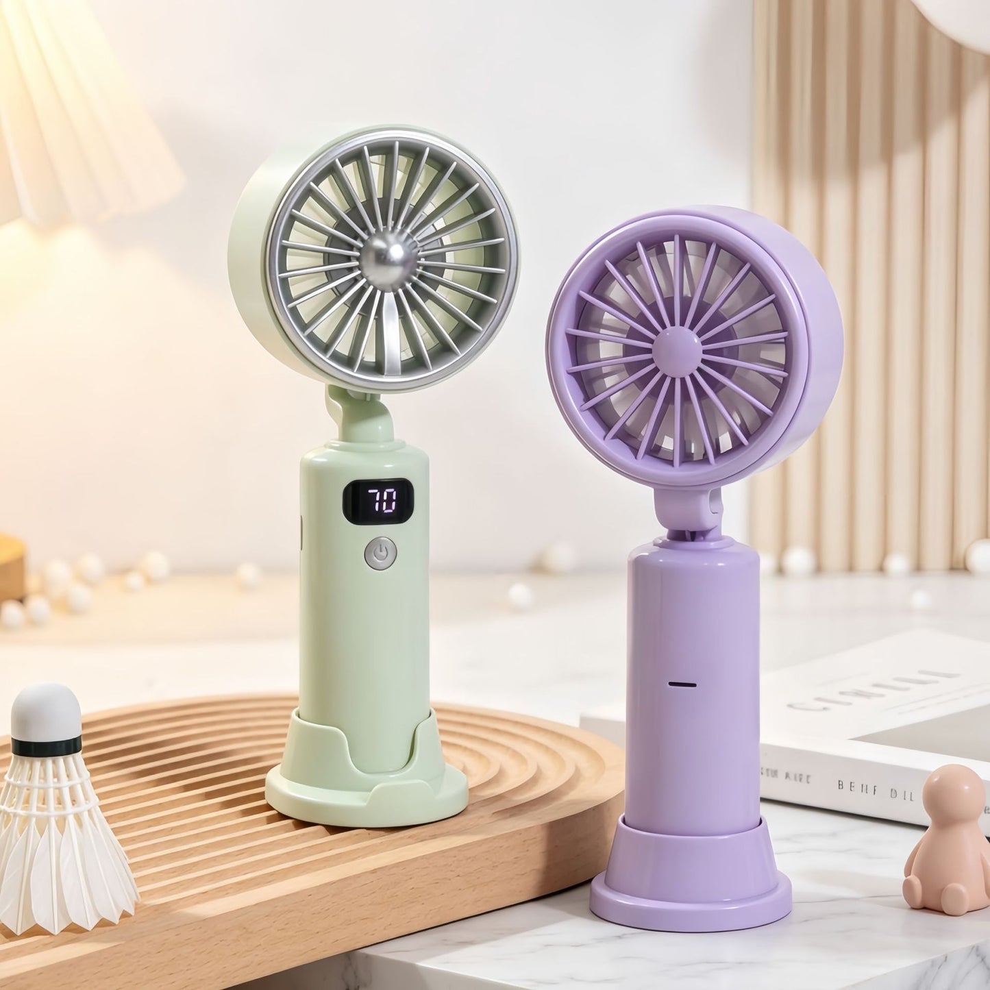 Damen Tragbarer Tischventilator mit digitaler Geschwindigkeitsanzeige Brehn