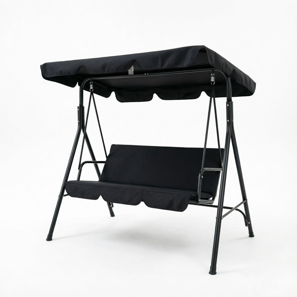 Geräumige Outdoor-Schaukelbank mit verstellbarem Sonnendach Brehn