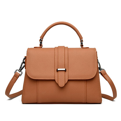 Elegante Leder Top Handle Handtasche Brehn