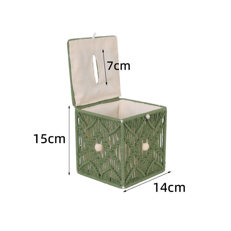 Makramee Aufbewahrungsbox Brehn