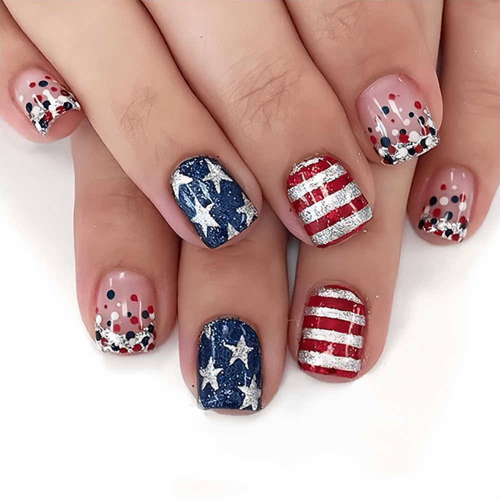 Kunstnägel mit Patriotischem Motiv Brehn