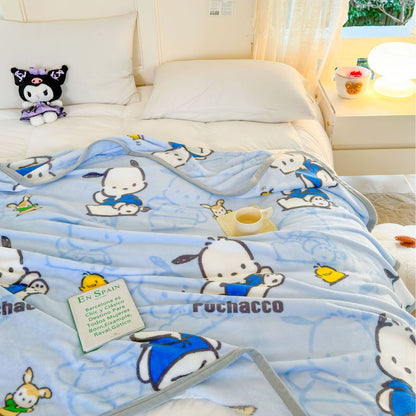 Damen weiche Fleece-Decke mit fröhlichem Kinderdesign Brehn