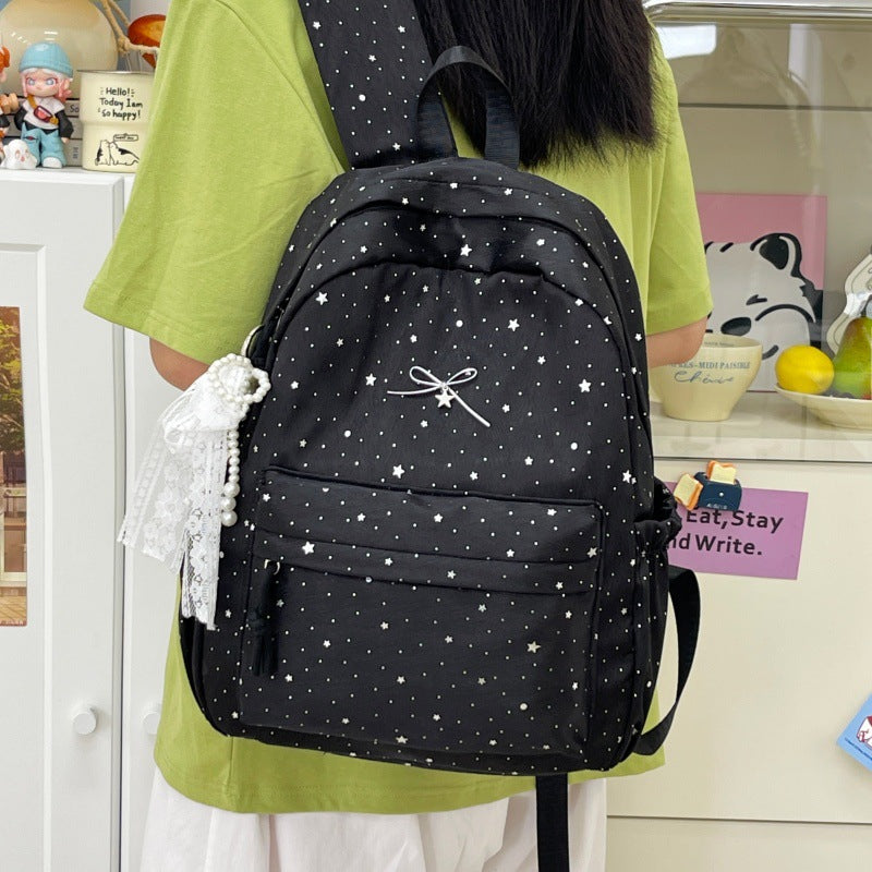 Stilvoller Funkelnder mit Schleife verzierter Rucksack Brehn