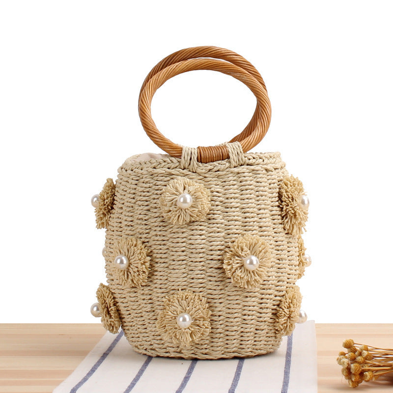 Handtasche mit Einzigartigen Perlenapplikationen Brehn