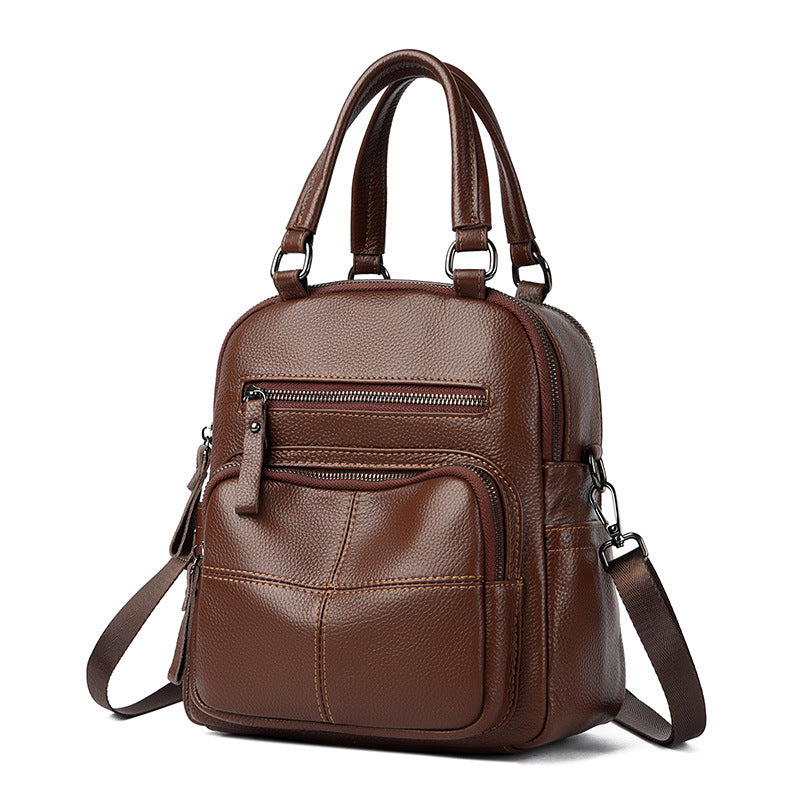 Multifunktionale Lederhandtasche Brehn