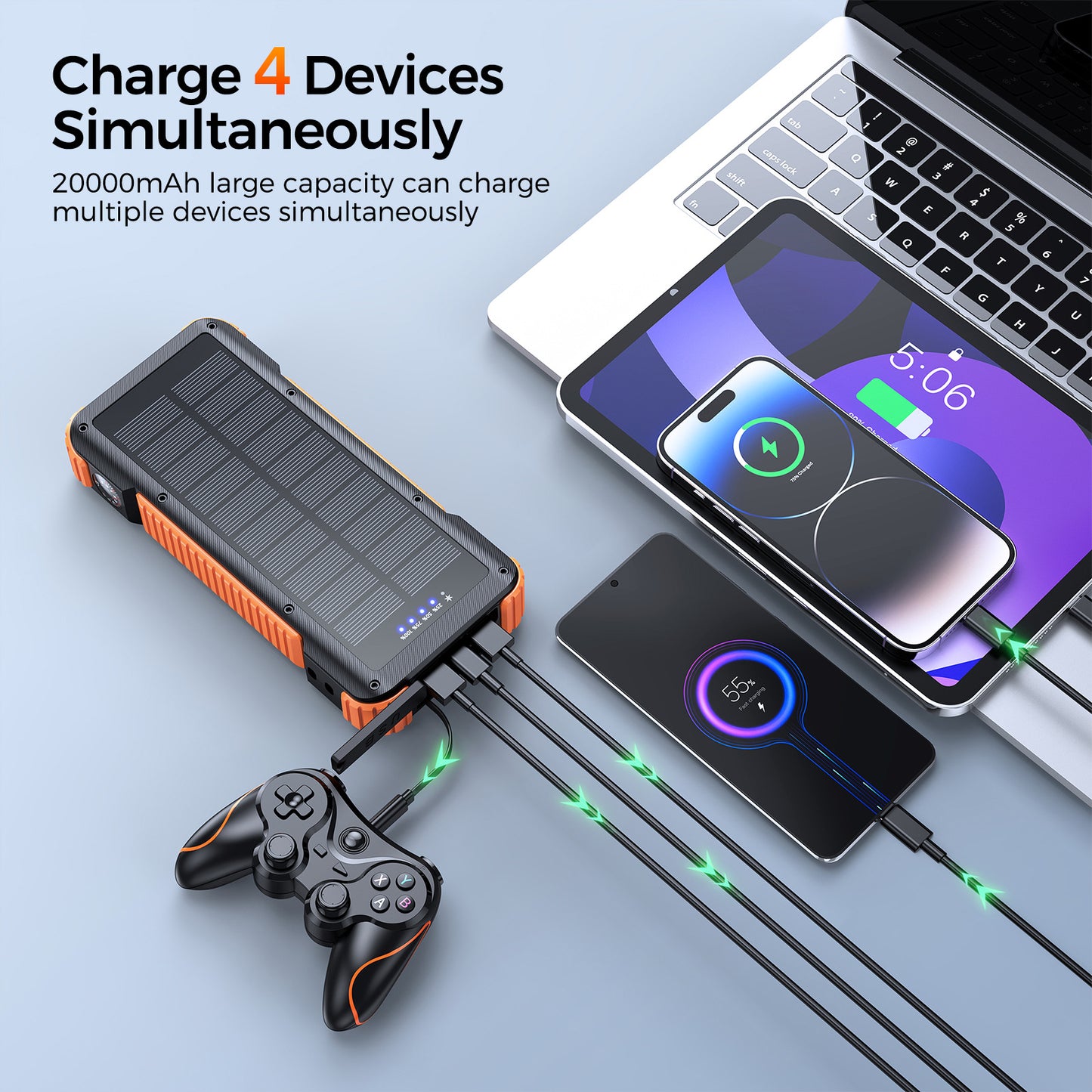 Tragbare Solar Powerbank Brehn