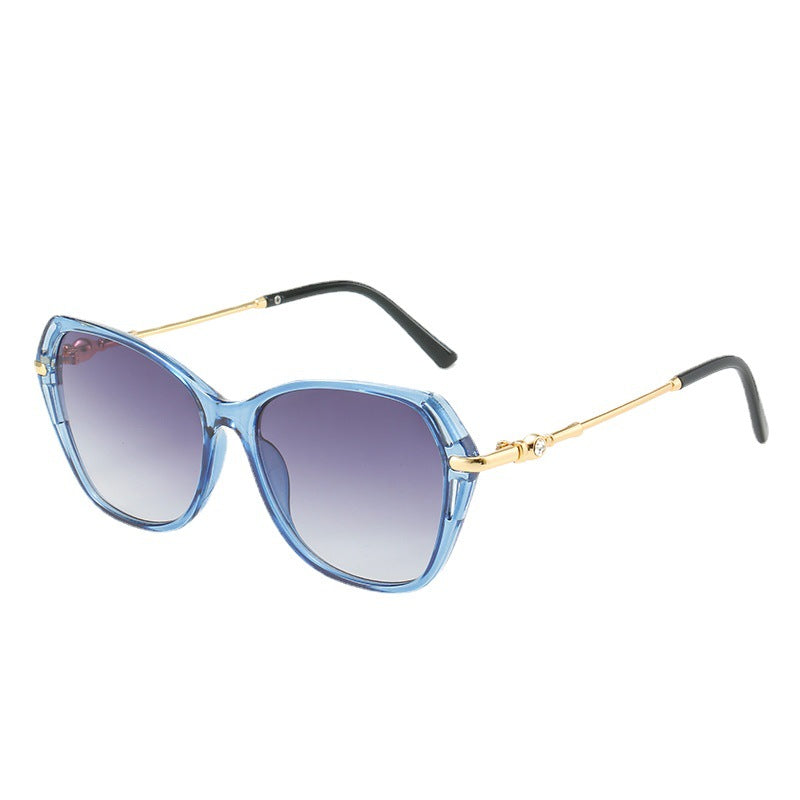 Damen modische Cat-Eye Sonnenbrille mit elegantem Metallrahmen Brehn