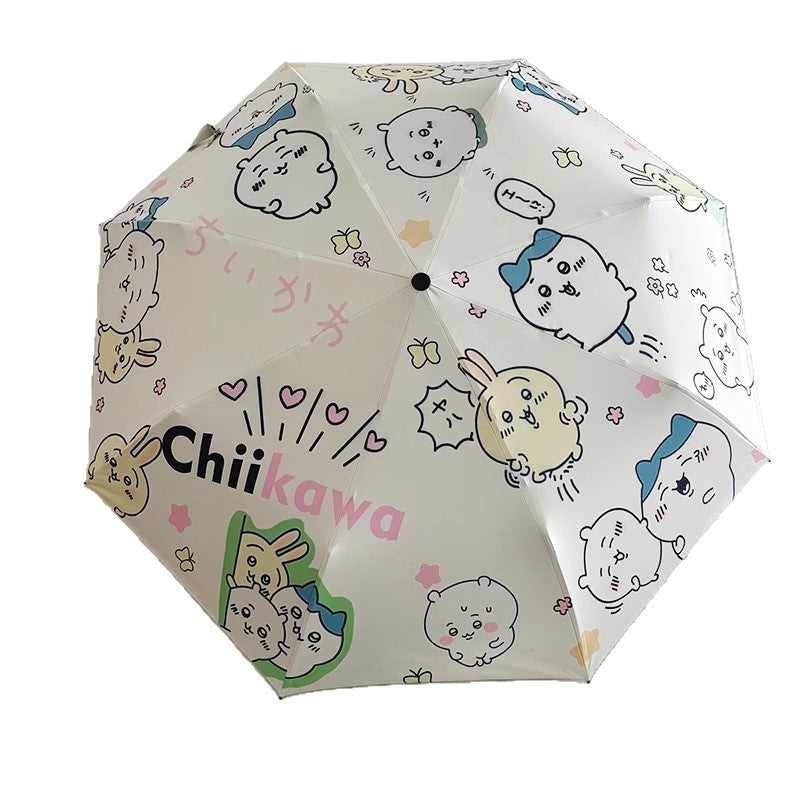 Damen Faltbarer Regenschirm mit niedlichen Cartoon-Motiven Brehn