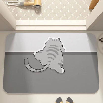 Niedliche Katzen-Themen-Badematte Brehn