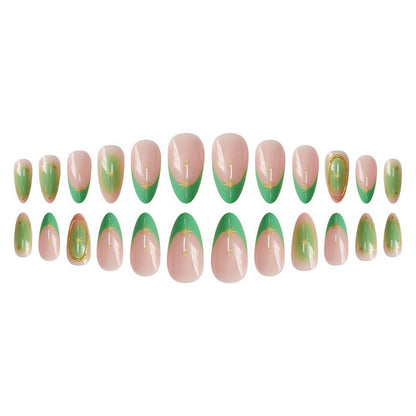 Künstlerisches Press-On Nagelset mit Sternakzenten Brehn