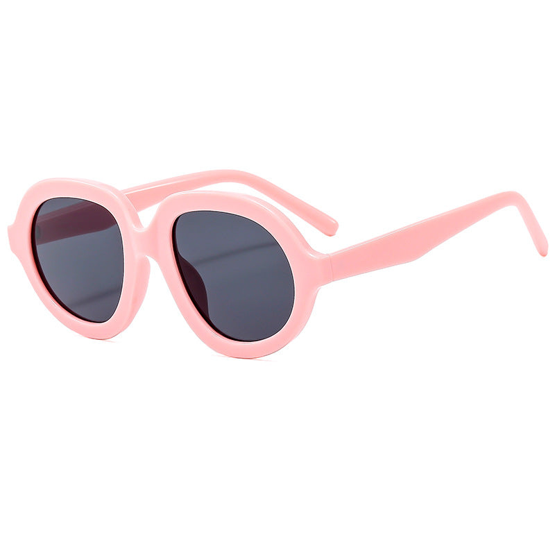 Damen modische Sonnenbrille mit breitem, ovalem Rahmen Brehn