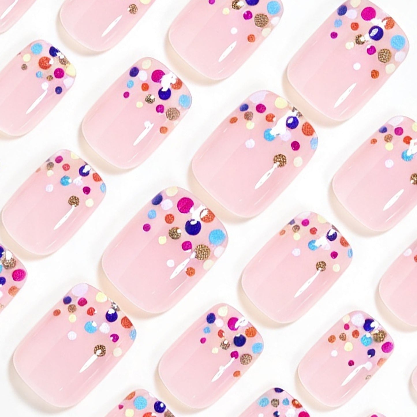 Dekoratives Punktmuster Press-On Nail Art Brehn