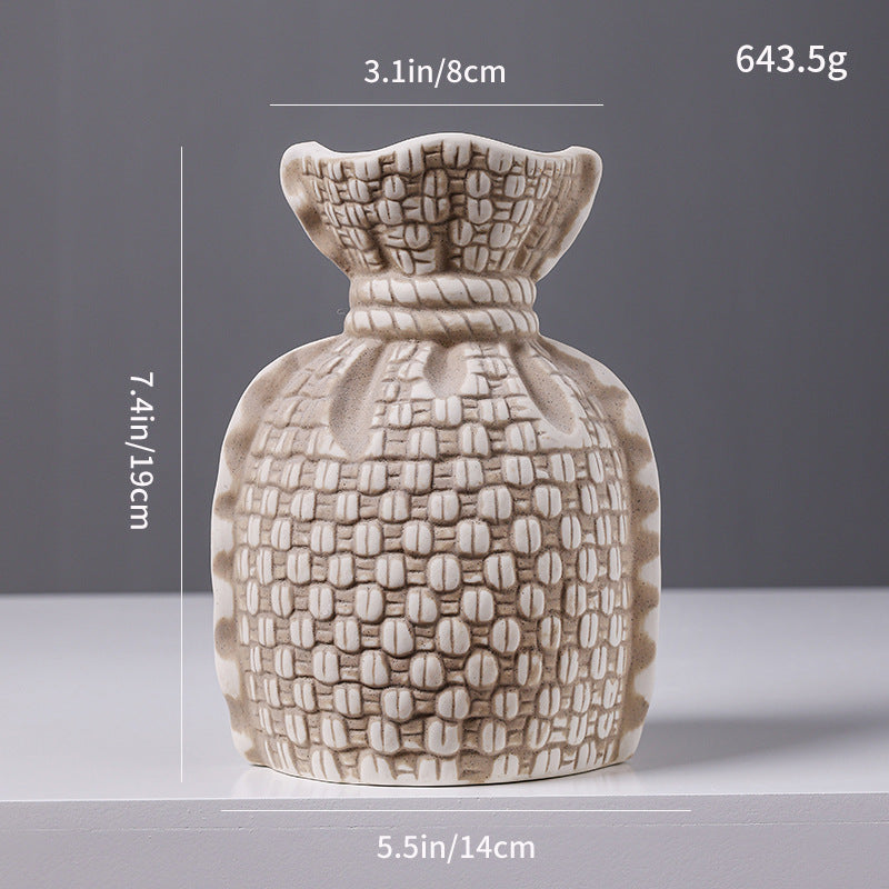 Texturierte dekorative Keramikvase