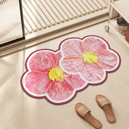 Blumenförmige Plüsch-Badematte Brehn