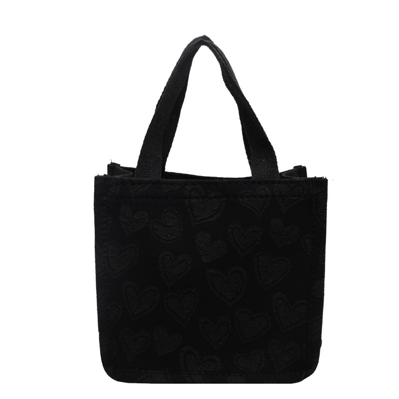 Herz-bestickte Utility Tote