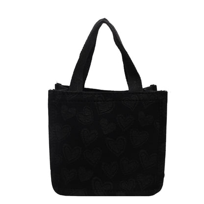 Herz-bestickte Utility Tote