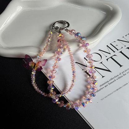 Kristall-akzentuierter Schmetterlings-Charms-Schlüsselanhänger Brehn