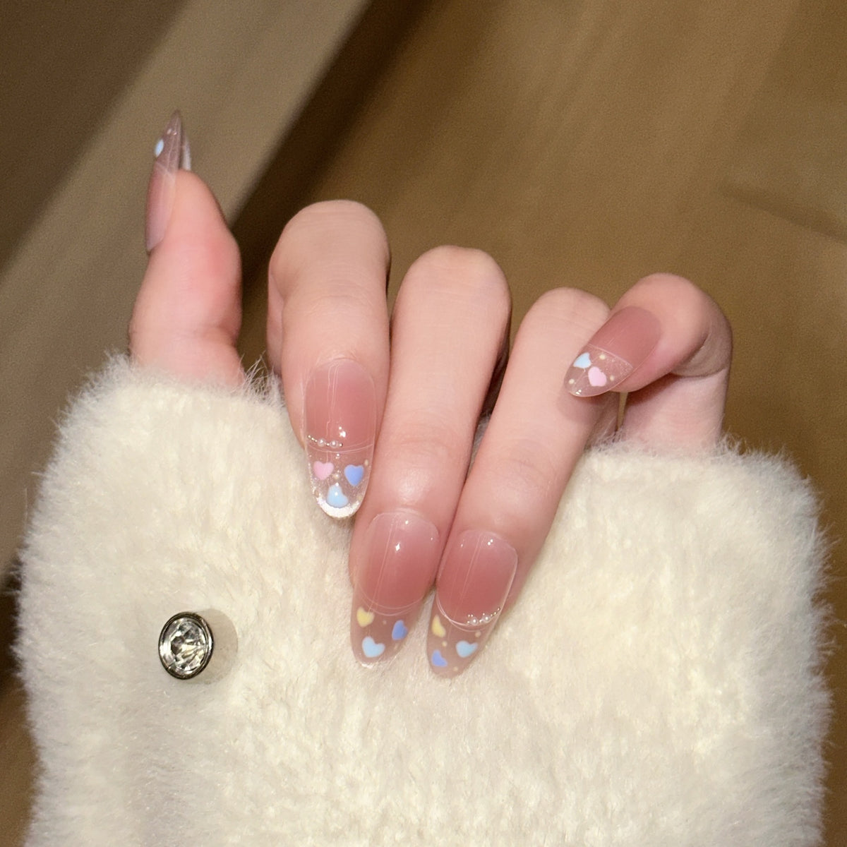 Herz-Themen Stiletto Press-On Nagelset Brehn
