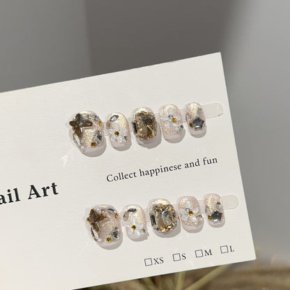 Dekoratives Floral Press-On Nagelkunst Set